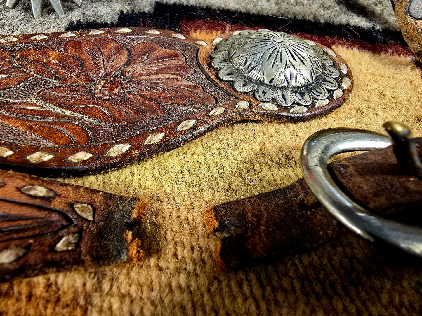 Vintage Les Garcia Sterling Silver Overlay Spurs